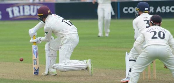 CC Lancs (H) Sept 2018 Day 1 Jack Leach (in 10th wky stand with LG Copyright M Williams