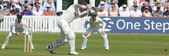 Day 1 Matt Renshaw straight driving. Copyright Mike Williams