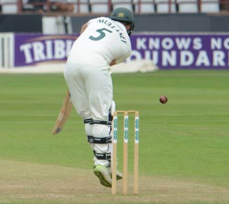 Day 2 Copyright Mike Williams Steven Mullaney lbw Craig Overton