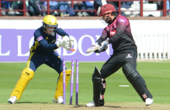 RLODC 50-over 050519 Peter Trego bld Liam Dawson 1 of 2 (C) M Williams
